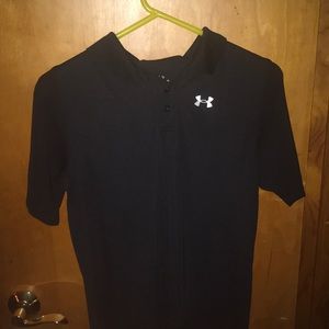 All black under armor polo